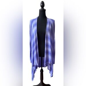 Iris Singer Collection: Rayon Purple Waterfall Cardigan